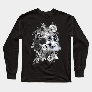 floral skull Long Sleeve T-Shirt